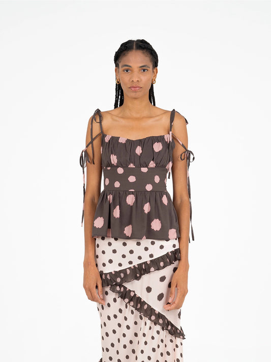 Astra Polka Dot Top