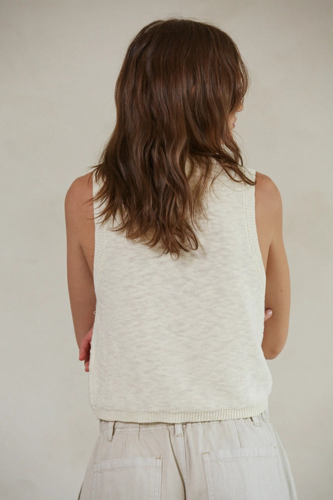 Knit Sweater Button Up