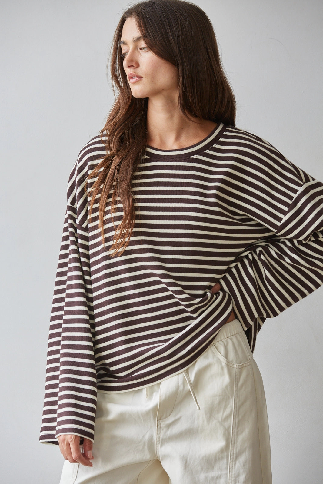 Brown Stripped Top