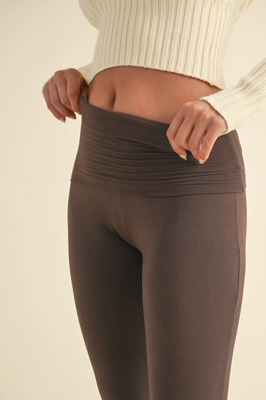 Soft Foldover Flare Pants