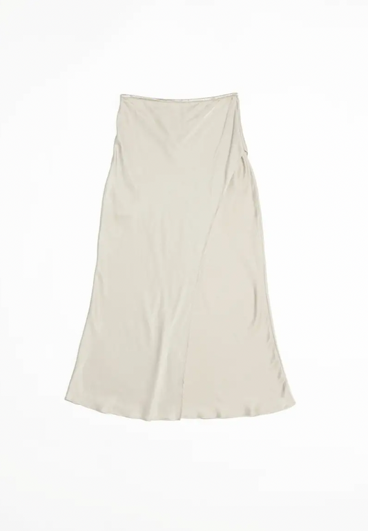 Silky Satin Midi Skirt