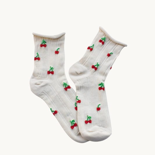 Vintage Cherry Socks