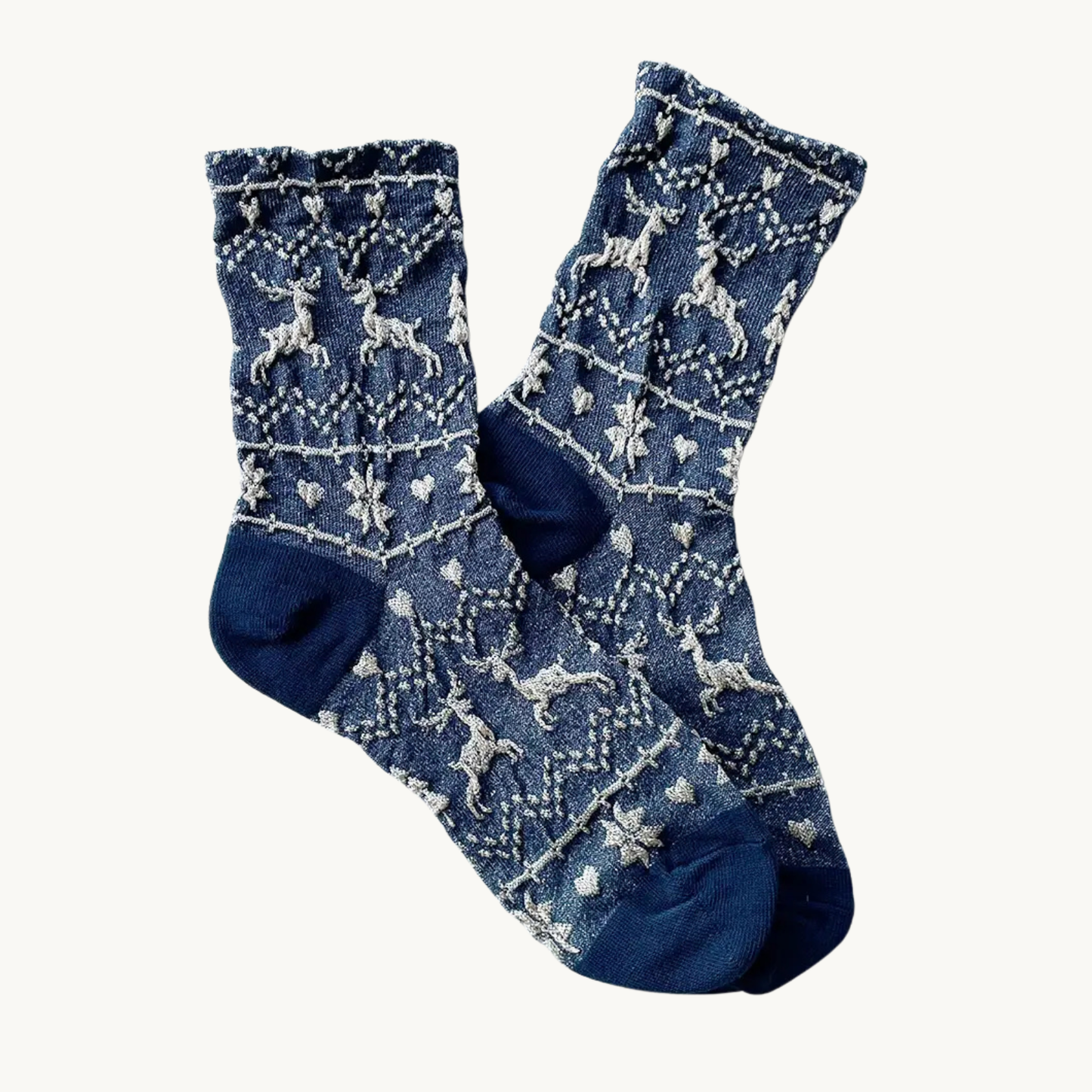 Christmas Glitter Casual Crew Socks