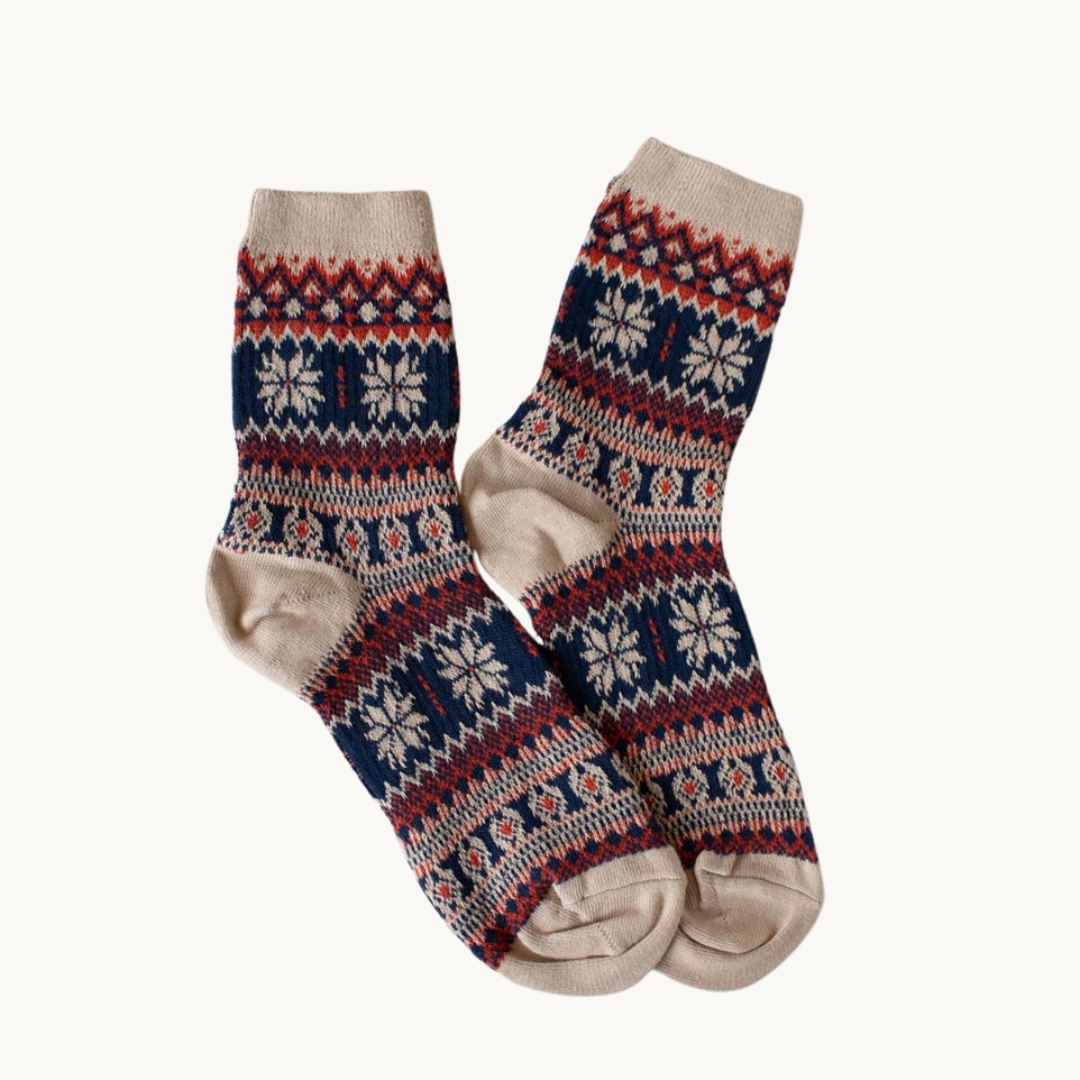 Holiday Snowflakes Socks