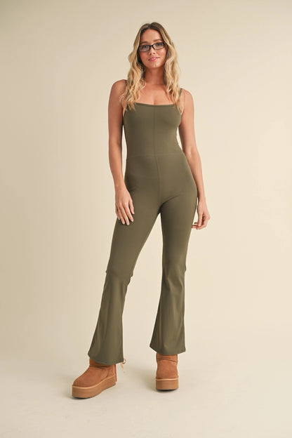 Soft Flare Leg Jumpsuit