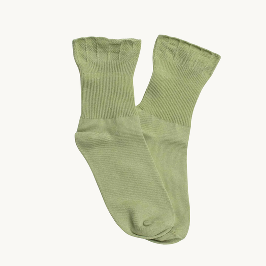 Ruffle Edge Cotton Socks