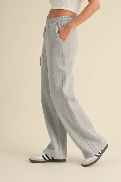 Cozy Fleece Wide Leg Sweatpants