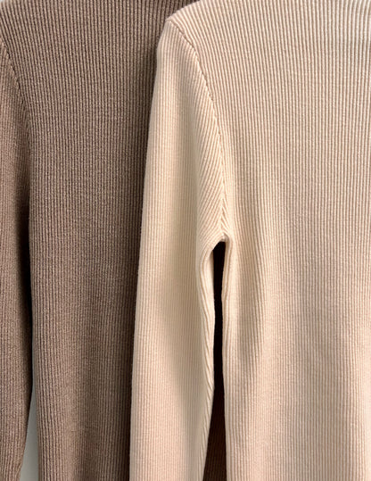 Erika Shoulder Mock Neck Sweater