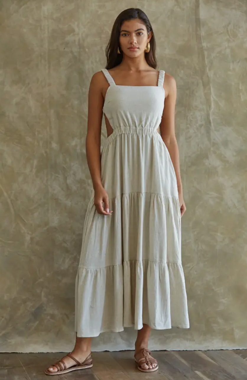 Lily Maxi Linen Dress