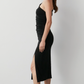 Kat One Shoulder Slinky Knit Midi Dress