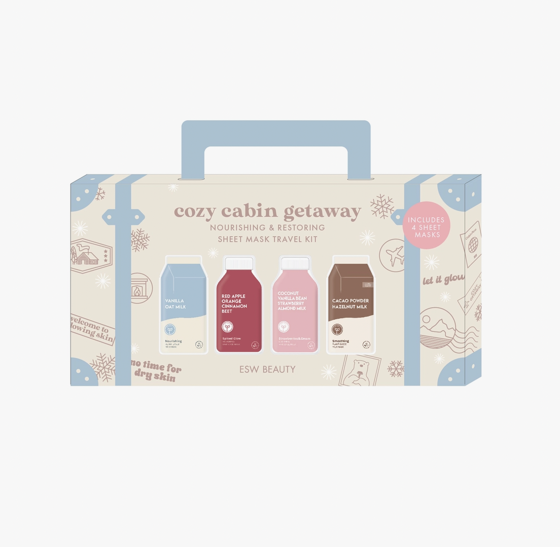 Cozy Cabin Getaway Nourishing Sheet Mask Travel Kit