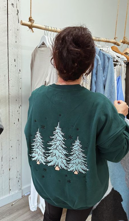 Christmas Tree Embroider Sweatshirt