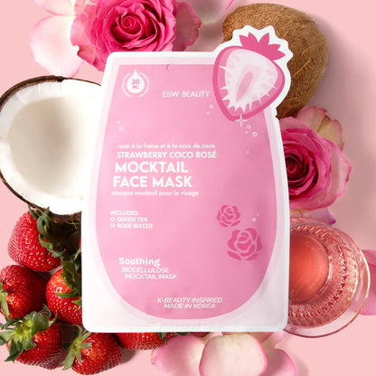 Strawberry Coco Rosé Mocktail Mask