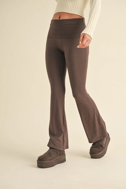 Soft Foldover Flare Pants