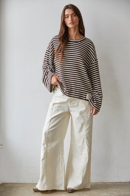 Brown Stripped Top