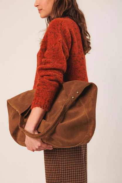 Cognac Suede Bolsos