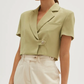 Gavin Cropped Short-Sleeve Blazer